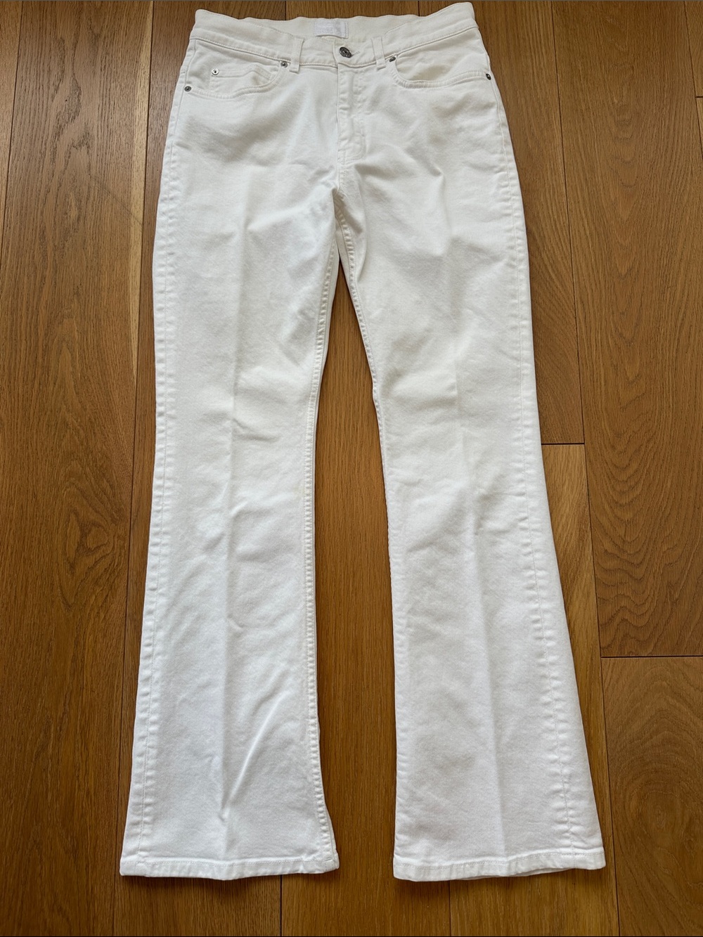 Acne Studios White Flared Jeans